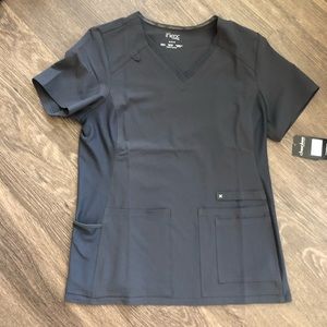 Cherokee iflex Pewter Gray Scrub Top NWT